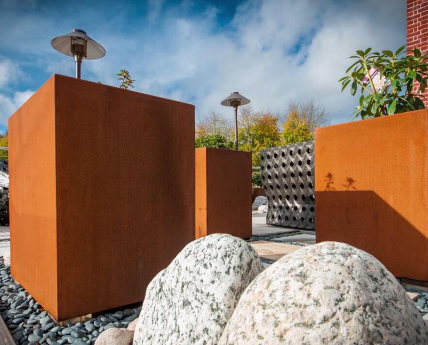 达孜锈钢板花箱